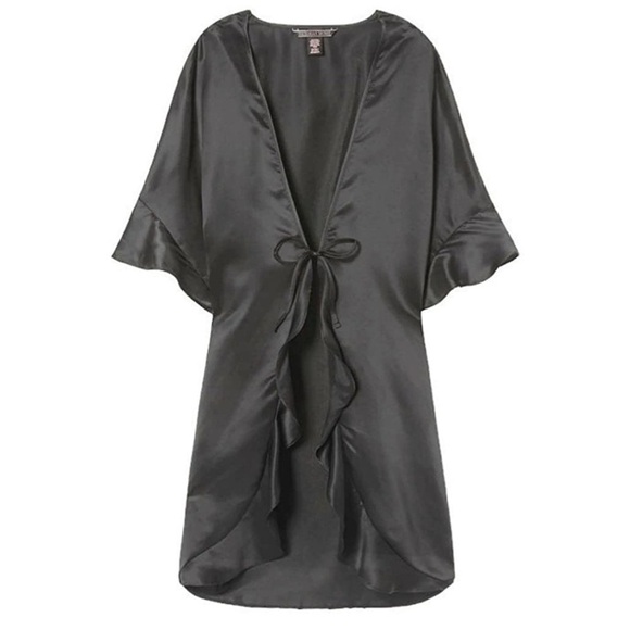 Victoria's Secret Other - Victoria’s Secret One Size Black Satin Robe